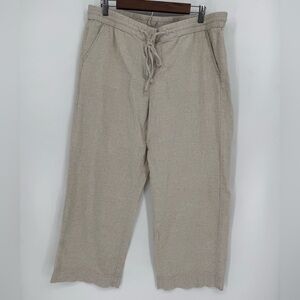 Talbots Women's Wide Leg Linen Pants Plus Size 16 Petite